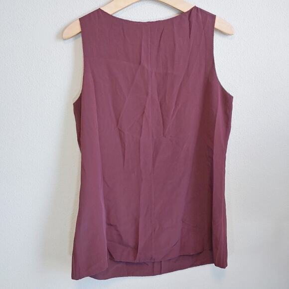 Peruvian Connection Maroon Sleeveless Silk Beads Y2K Romantic Fairycore Top Sz 8 - Picture 9 of 10